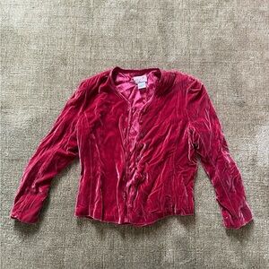 April Cornell Red Velvet Blazer